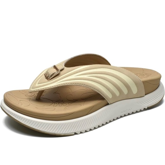 Oncai Shoes - ONCAI Platform Flip Flops for Women Soft Cushion Sandals Fashion Leather Size 7